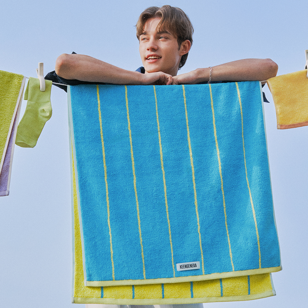 킨제네라 햇살 Upright 고급 면소재 40수 목욕타월 530g 1장 70x140 결혼식 돌잔치 수건답례품 - 상세 이미지 2