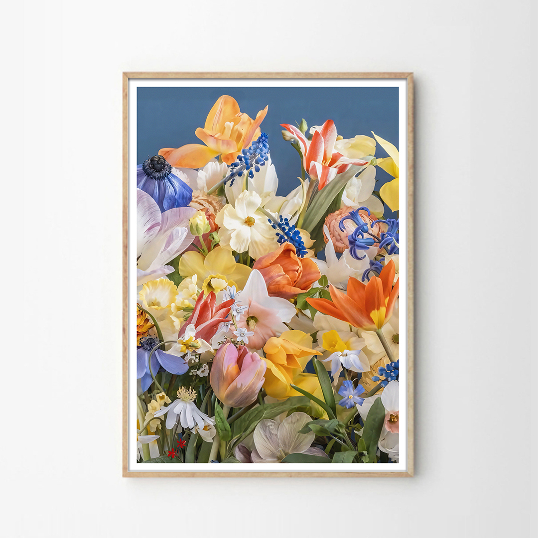 컬러 플라워 보태니컬 아트 포스터 거실 카페 인테리어 Bouquet Flowers - 상품 이미지