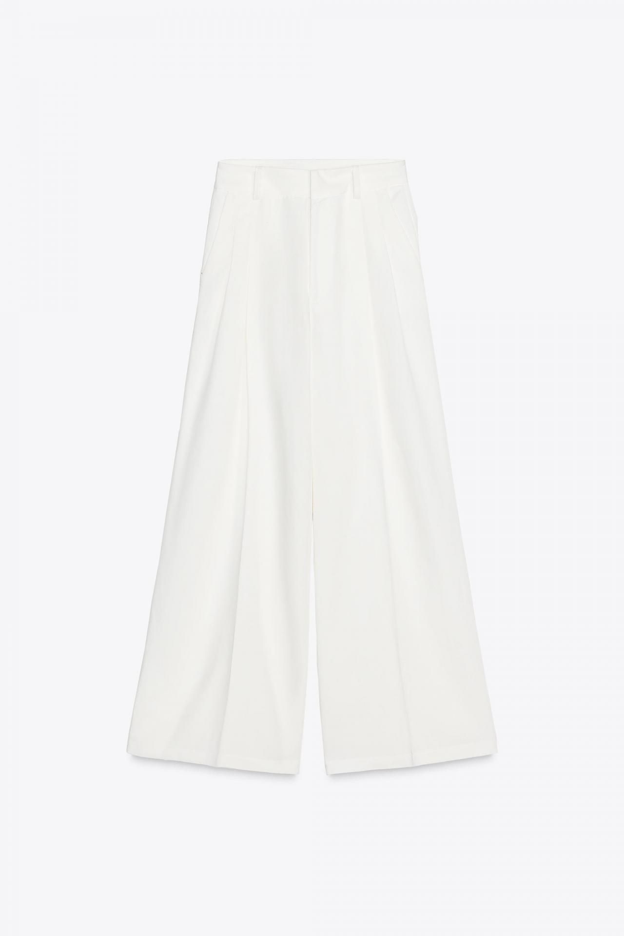 자라 플리츠 팬츠 1255/455 ECRU