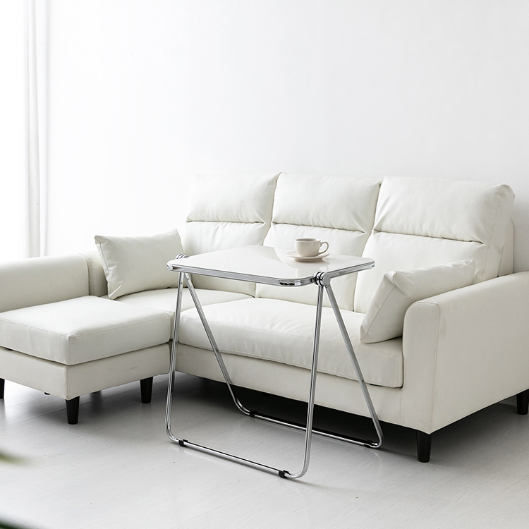 RUDAN 투명접이식테이블 아이보리 7725.3748