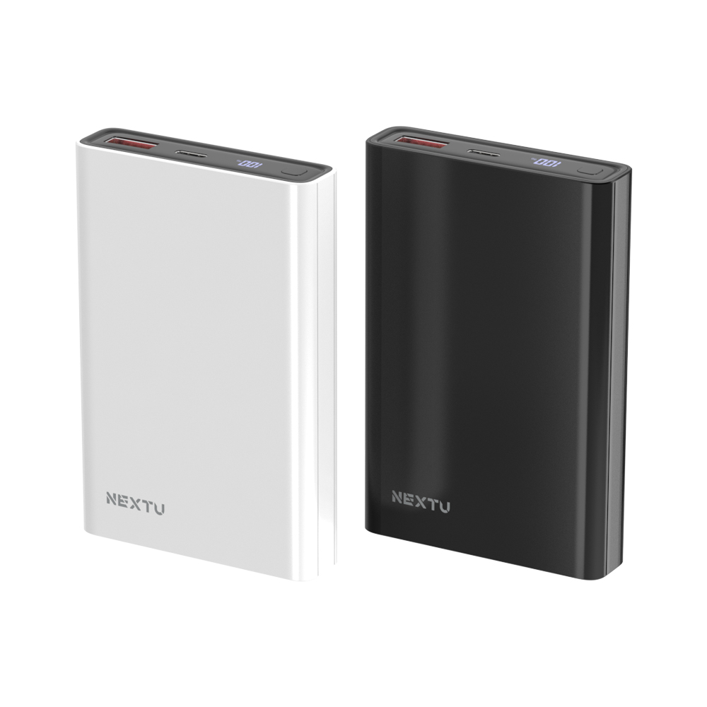 넥스트유 10,000mAh 미니 휴대용 고속 충전 보조배터리 1006 10000mAh, 화이트