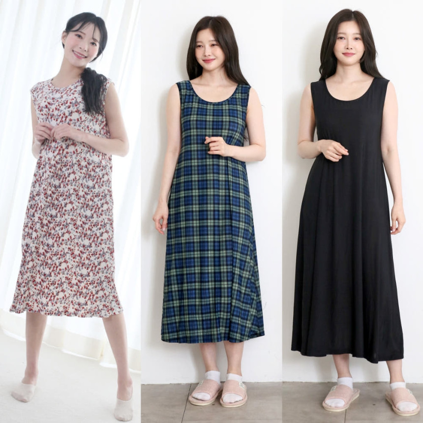 민소매 원피스잠옷 여름 냉감 빅사이즈 임산부 파자마 라운지웨어