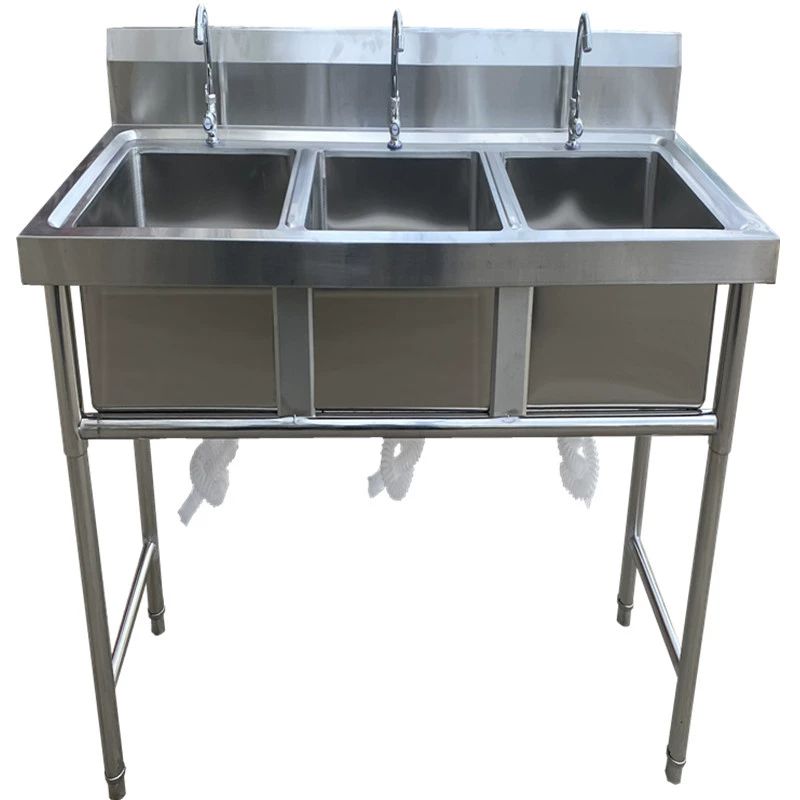 야외 개수대 스텐 싱크대 조리대 주방 보조 업소용 50x50x80 단일 - 상세 이미지 5