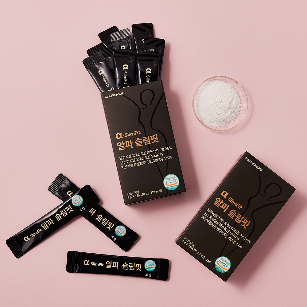 지니트레저 알파CD 3130mg 알파슬림핏 알파시클로덱스트린 제로파우더 15포, 3개