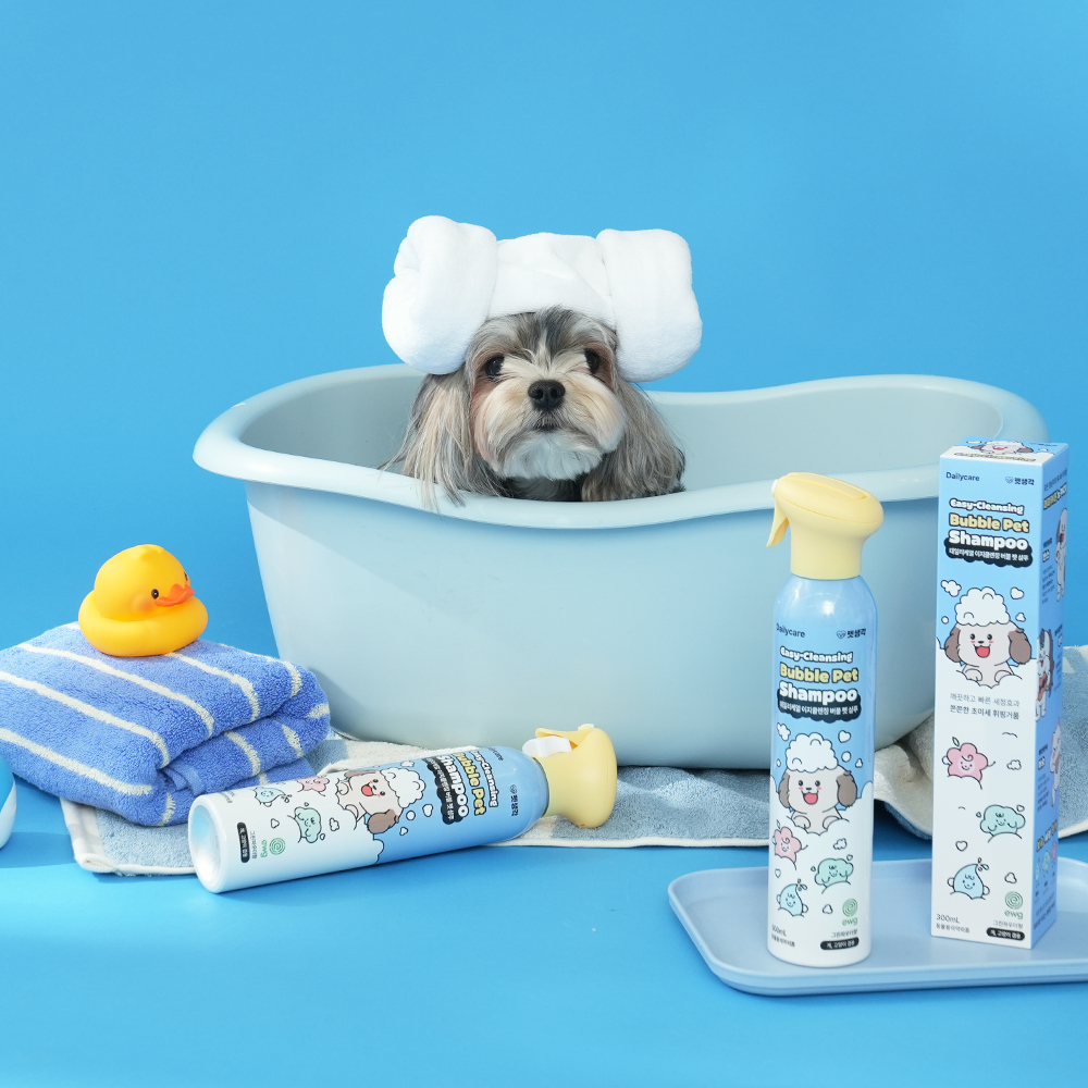 펫생각 자동거품 버블 펫 고양이 강아지 샴푸 천연 저자극 각질 비듬 세정 300ml, 1개 이미지 2