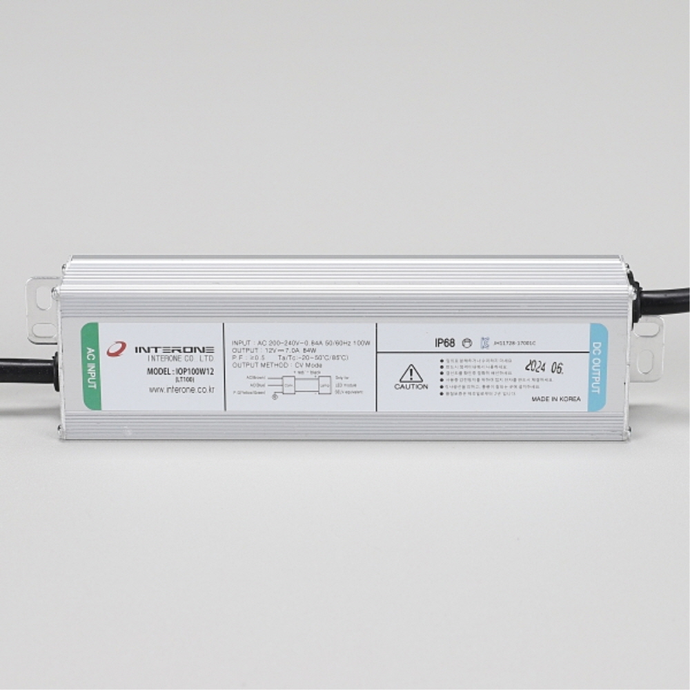 국산 LED 컨버터 SMPS DC12V 100W 방수 안정기 인터원 - 상세 이미지 2