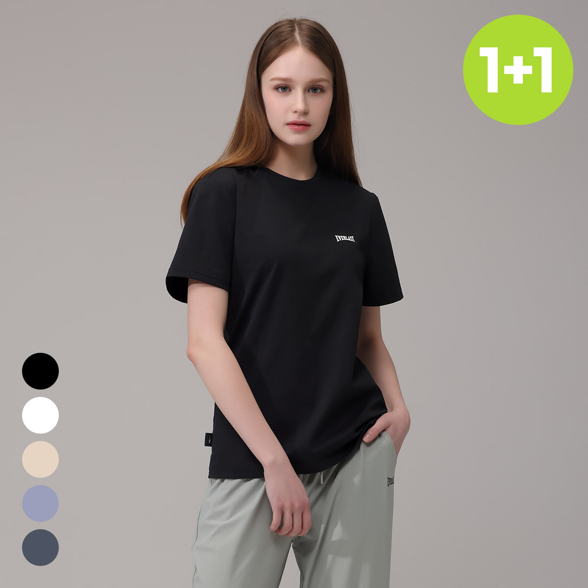 1+1 에버라스트 여성 반팔티 여름 티셔츠 기본티