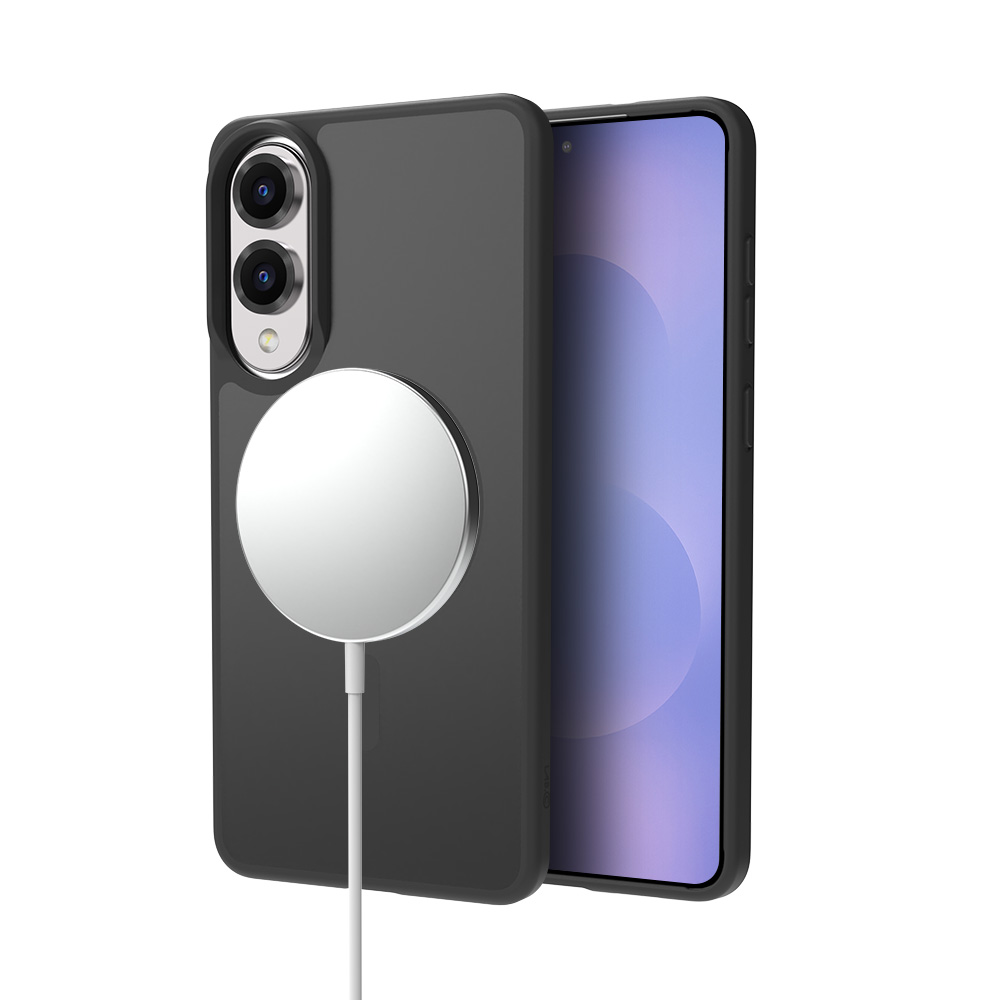 랩씨 지문방지 맥세이프 케이스 최강 2배자력 변색방지 마그넷 커버 매트 블랙, 갤럭시S25 엣지