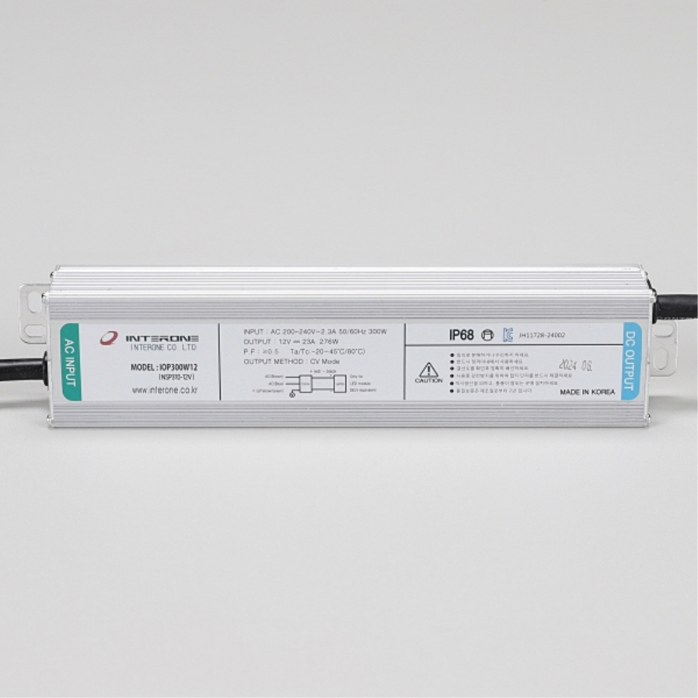 국산 LED 컨버터 SMPS DC12V 300W 방수 안정기 인터원 - 상세 이미지 2