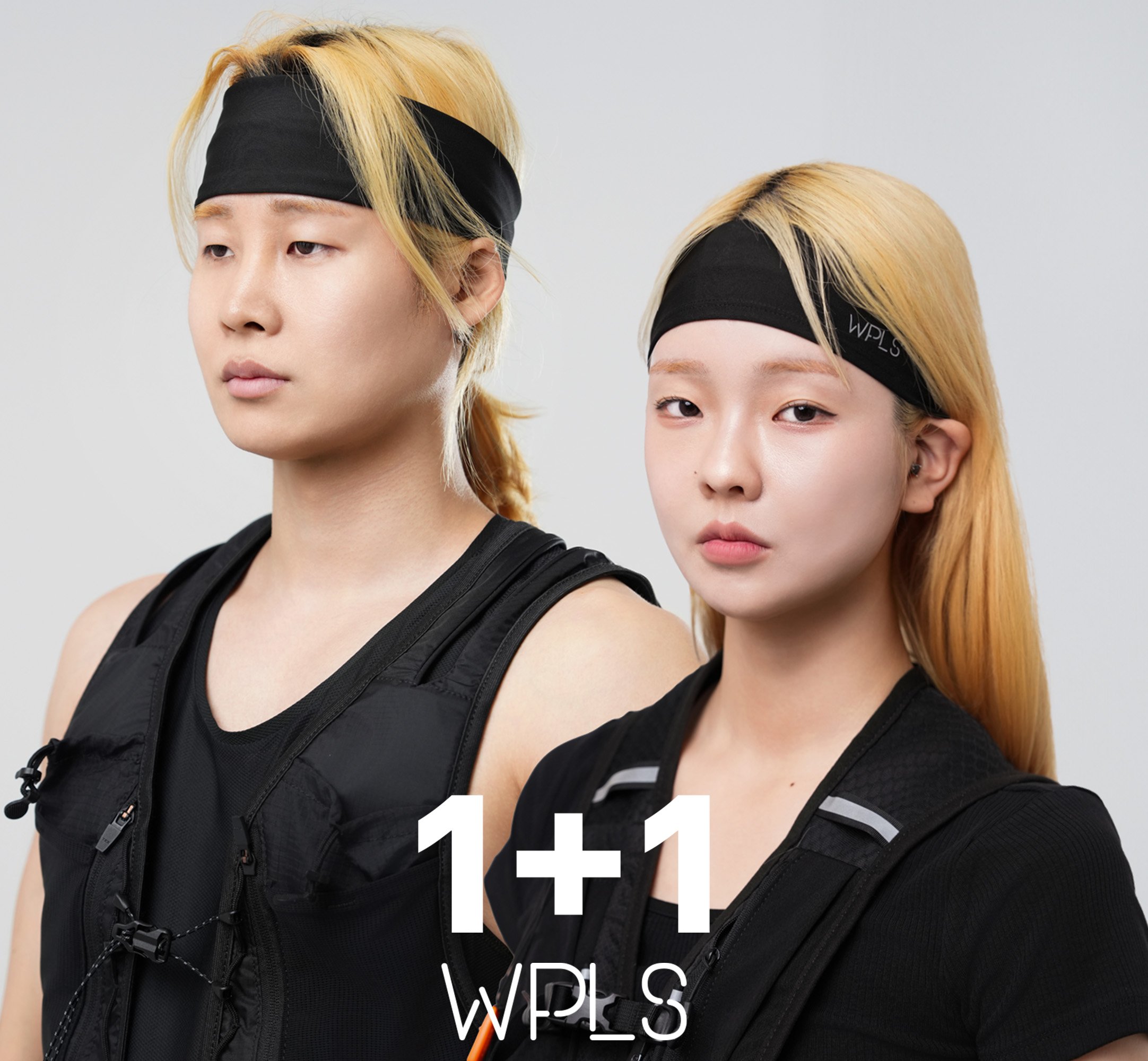 WPLS 스포츠 헤어밴드 남자 여자 운동 러닝 헤드 땀흡수 크로스핏 헬스 블랙 1+1 제품 이미지