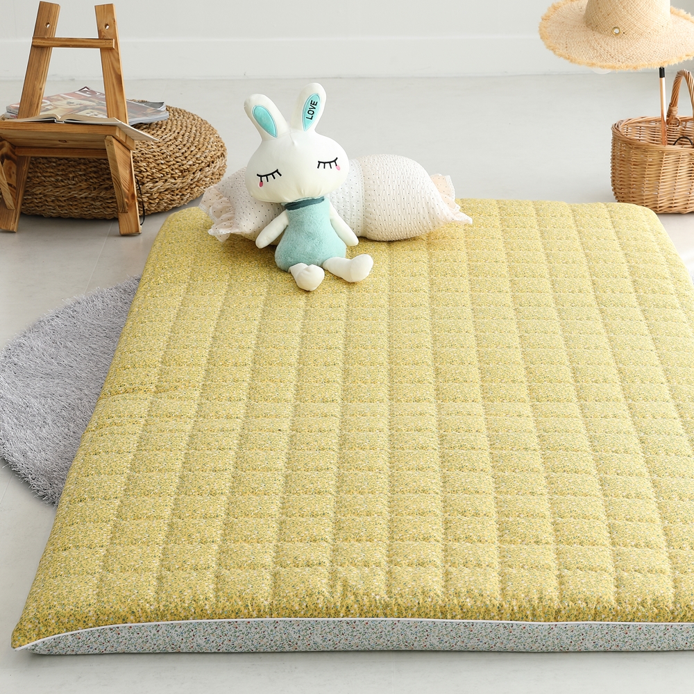 나라데코 잔꽃 꽃 무늬 바닥 요매트 사계절 누빔 요커버 S