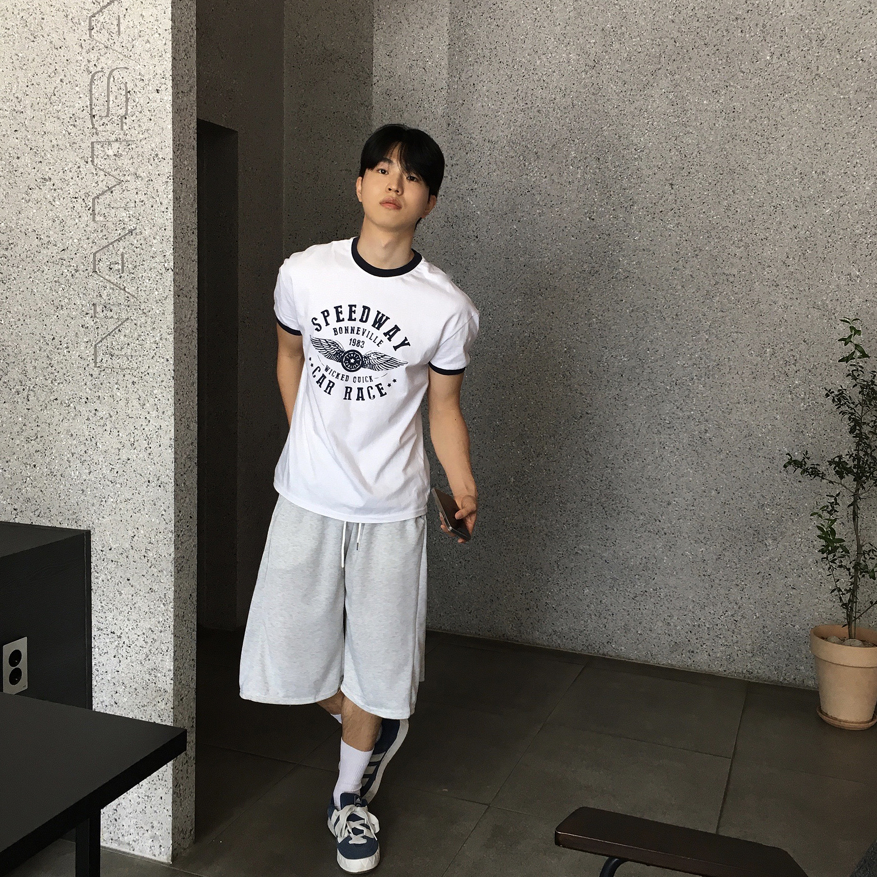 남자링거티 어깨넓어보이는반팔 남자프린팅반팔티 - 상세 이미지 2