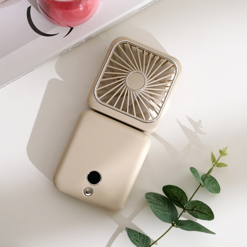 넥스트유 에어스핀 미니 접이식 휴대용 손거울 선풍기 2,500mAh F2 화이트 - 상세 이미지 4