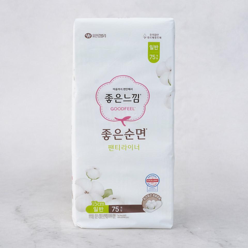 메가마트 좋은느낌 좋은순면 팬티라이너 일반 75p