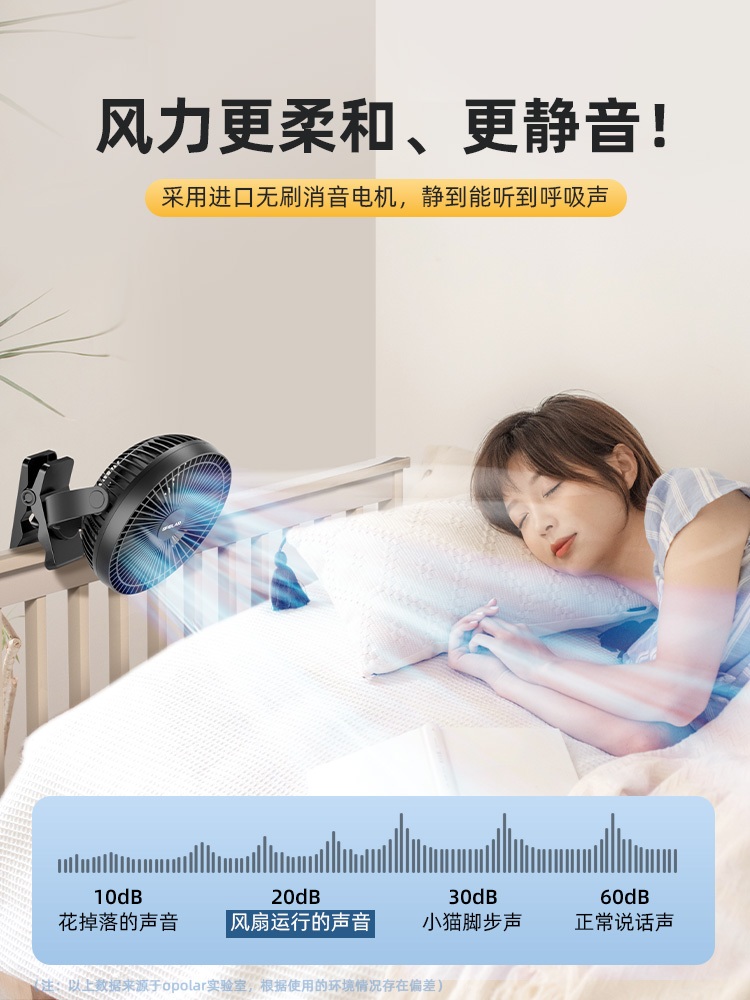 집게선풍기 집게형 클립형 클립 무선 탁상용 탁상 유모차 휴대용 캠핑 소형 - 상세 이미지 4