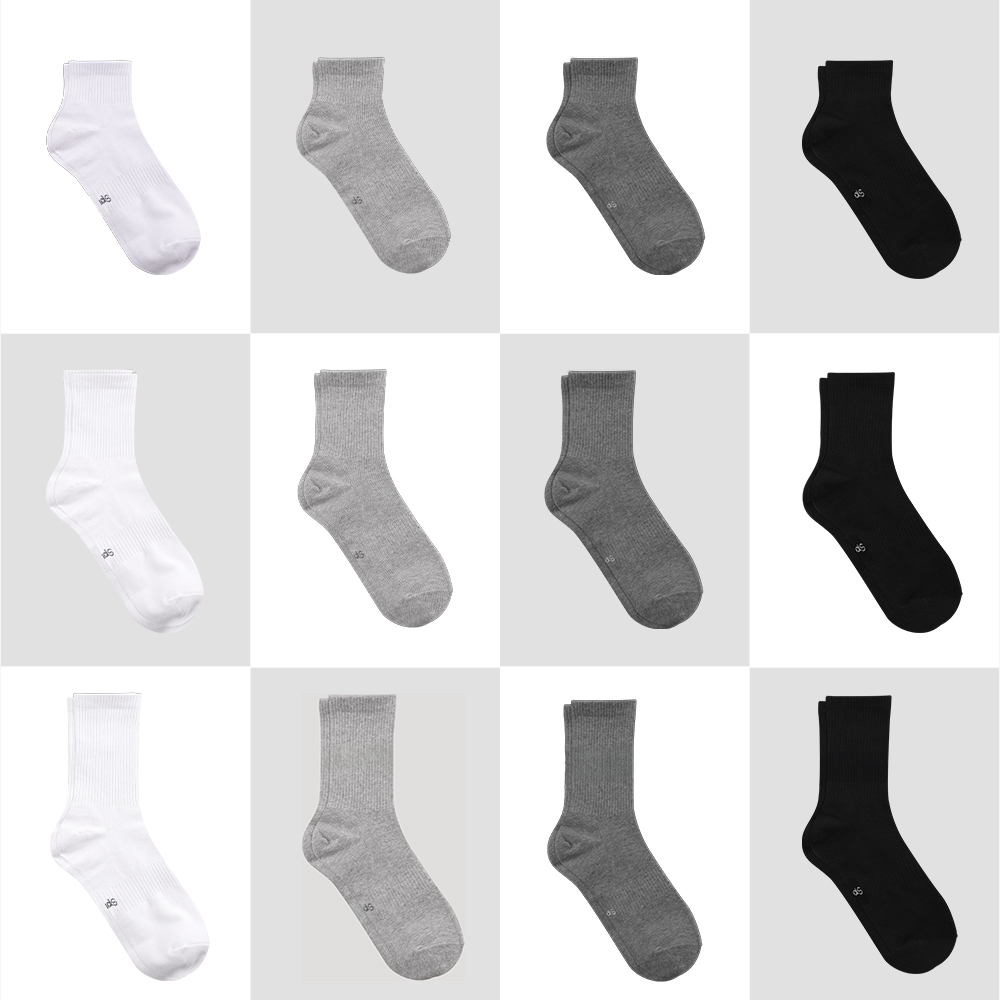 8켤레 아치 서포트 논쿠션 러닝 스포츠양말 발냄새소취 S M L 빅사이즈 런닝 테니스 크루삭스