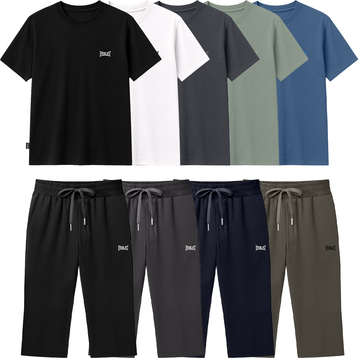 에버라스트 기능성 남자 반팔티 + 스트라이프 7부 팬츠 - 상세 이미지 2