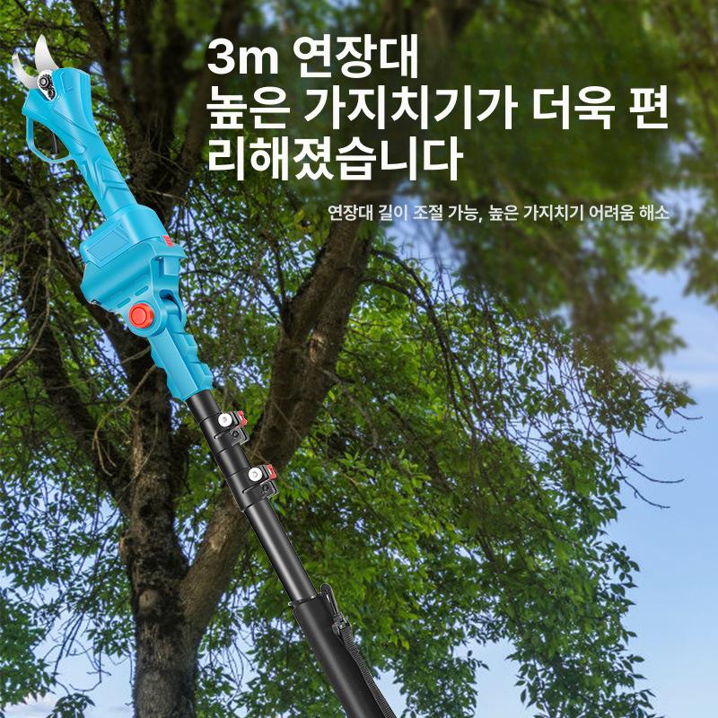 충전식 전지가위 원예자재 충전가위 충전전동전지가위 전동가위추천 전정가위 조경가위 전동가위 충전전동가위 고가지봉 5단 전기충전 - 상세 이미지 3