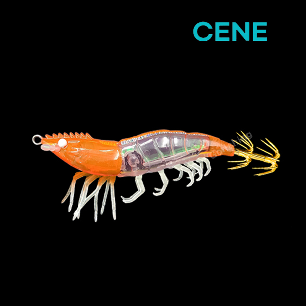 더 세네 조타 쉬림프 에기 프리즘 새우 쭈꾸미 갑오징어 오렌지, 10cm(4인치) - 상품 이미지