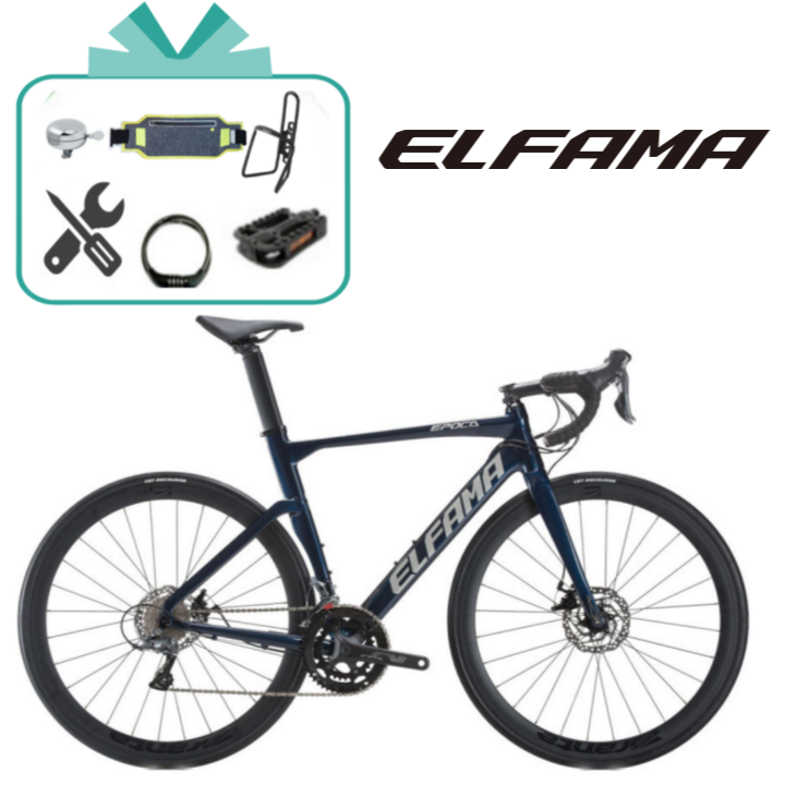 2025 엘파마 에포카 E2000D 클라리스 16단 사이클 입문용 로드 자전거 니켈 네이비XL(560) 부산엘파마매장