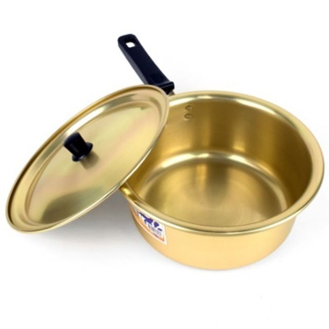 레트로냄비 라면 양은 편수 황16cm 전골 주방 1인용 : 나로유통-