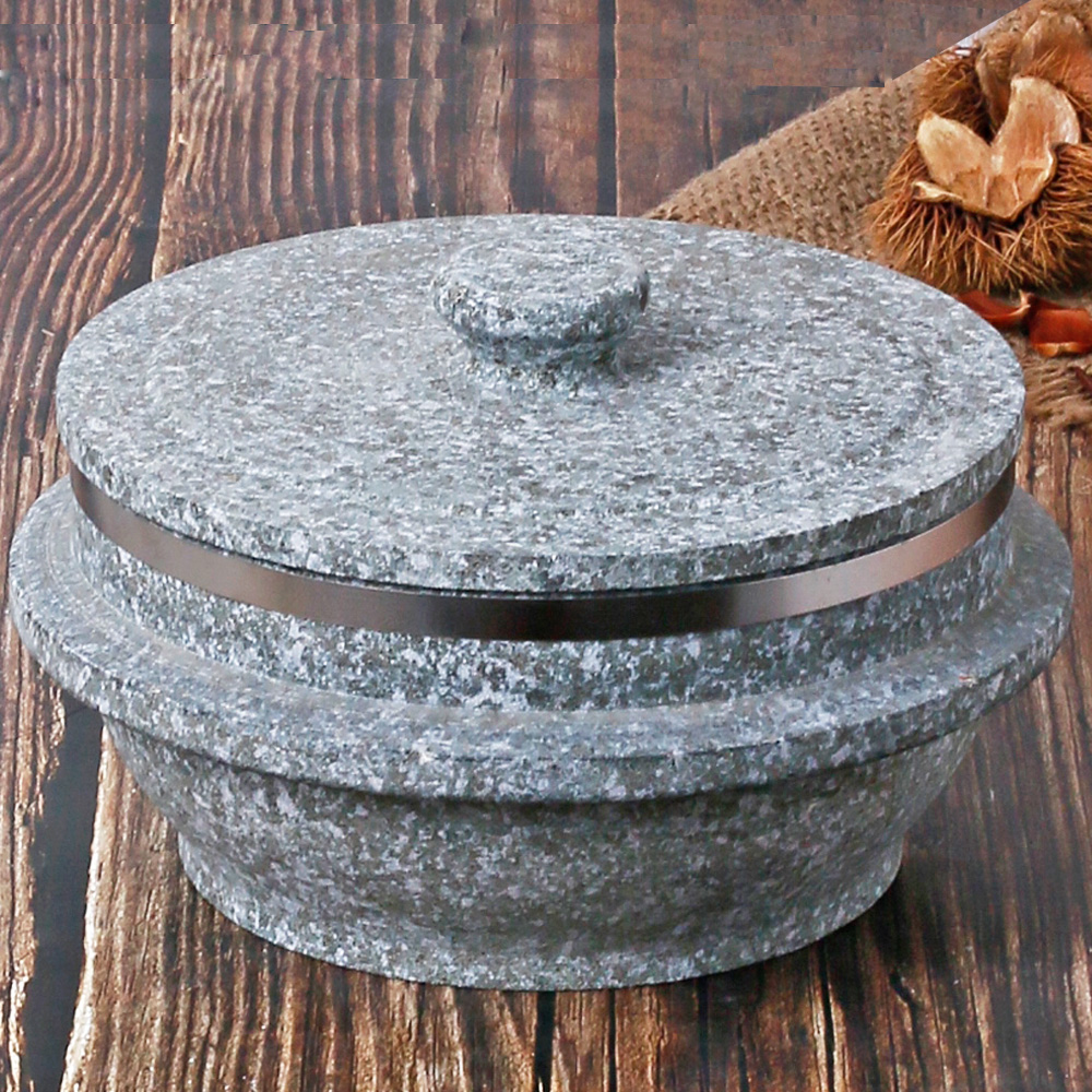 국산 곱 돌솥 뚝배기 냄비 가정용 돌솥밥 22cm - 상품 이미지