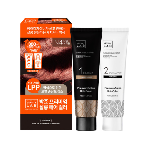 헤어 살롱 대용량 새치커버 염색약 150ml 다크 브라운 (N4) : 젠트글로벌