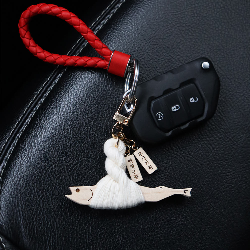 마켓유니버스 액막이명태 자동차 키링 제작 각인 자동차번호판 인형 키홀더 새차 합격기원 선물