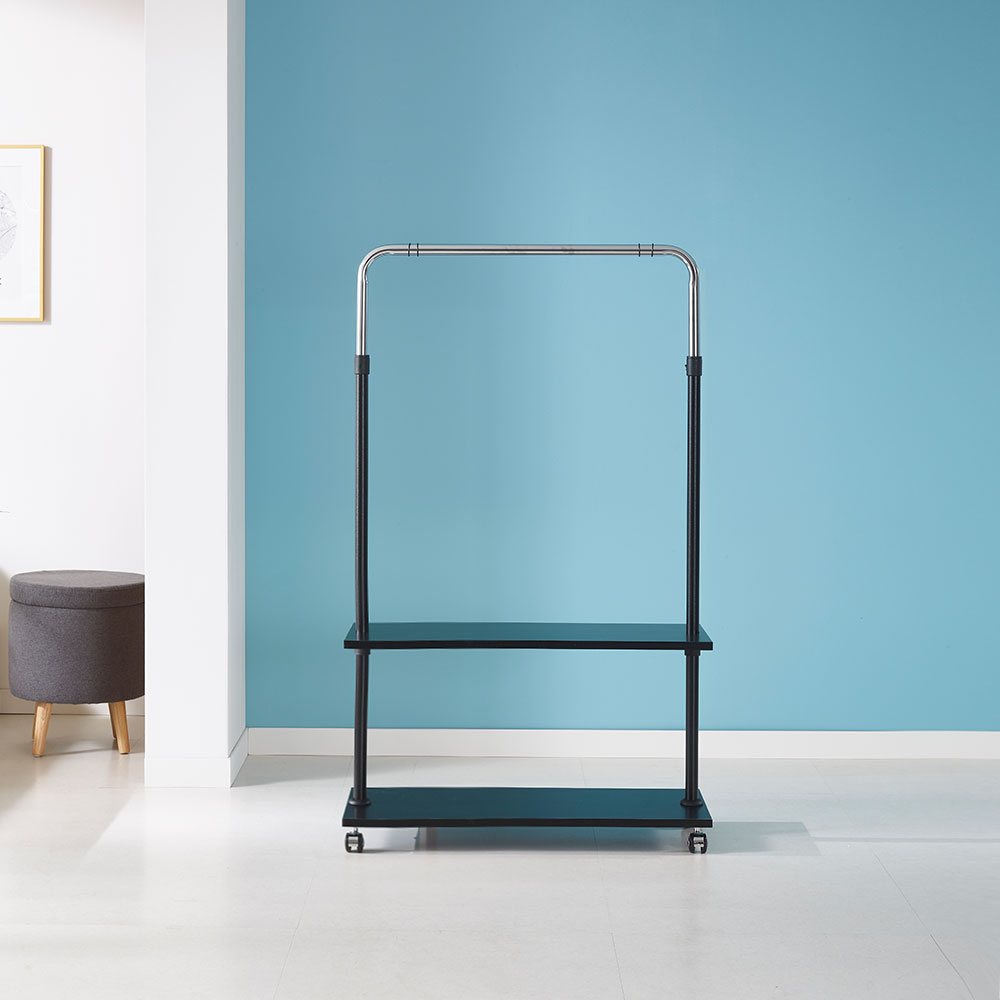 EASYON 이지온 튼튼한 WEC2M 원목 선반 스탠드 옷걸이 2단 이동식 행거 - 상세 이미지 5