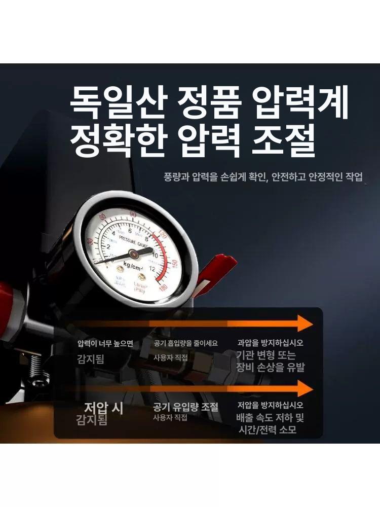 저소음 에어컴프레셔 공기압축기 에어콤프레셔 1990W 15l 압력 스마트형 - 상세 이미지 4