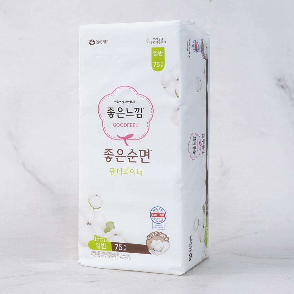 메가마트 좋은느낌 좋은순면 팬티라이너 일반 75p - 상세 이미지 2