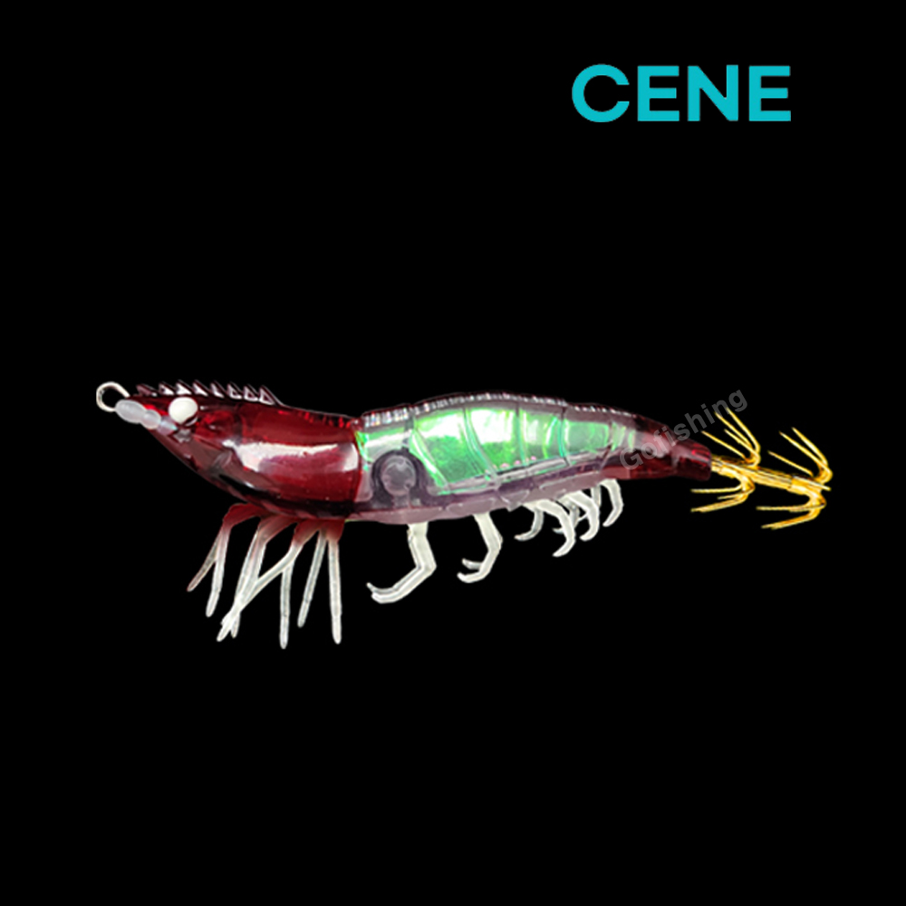 더 세네 조타 쉬림프 에기 프리즘 새우 쭈꾸미 갑오징어 핑크, 10cm(4인치) - 상세 이미지 4