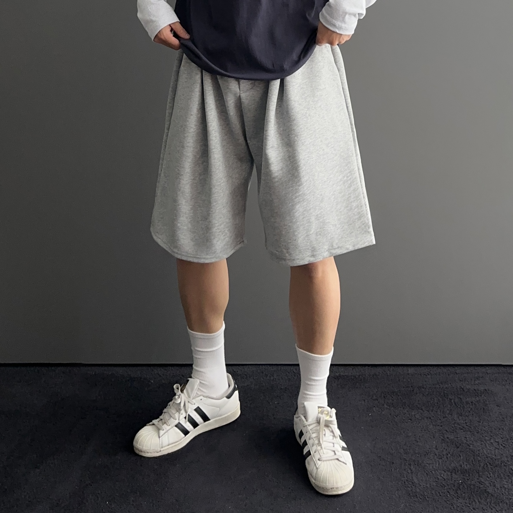 남자버뮤다팬츠 6부반바지 회색반바지 - 상세 이미지 3