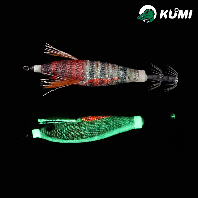 쿠미 트리플 야광 틴셀 미니 에기 55F 카본훅 쭈꾸미 갑오징어 한치 닭새우, 5.5cm(2.2인치)
