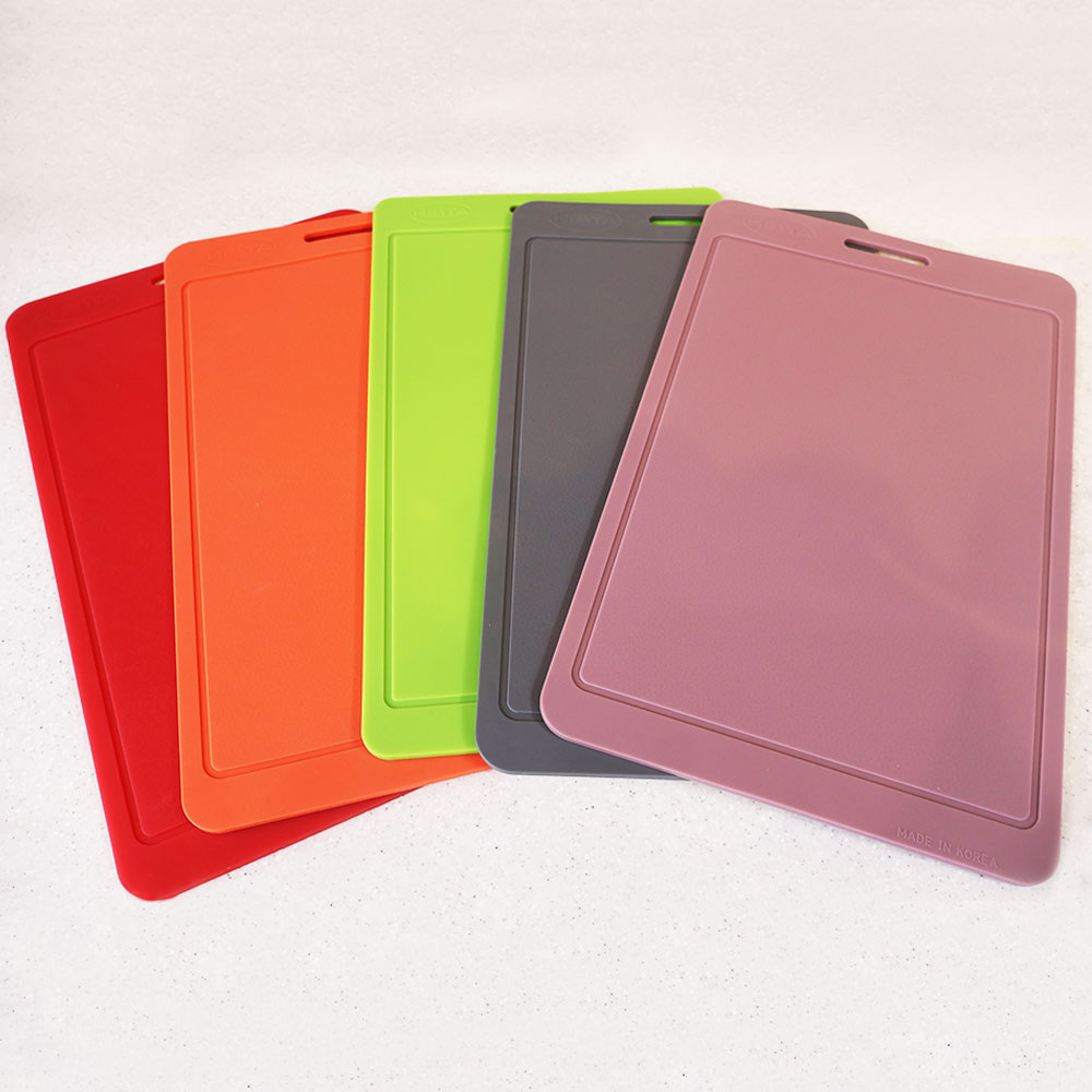 [N단독구성]헤스타 국내산 실리콘 이유식 대형 도마 1개+1개 세트 급식실 학교 위생 도마