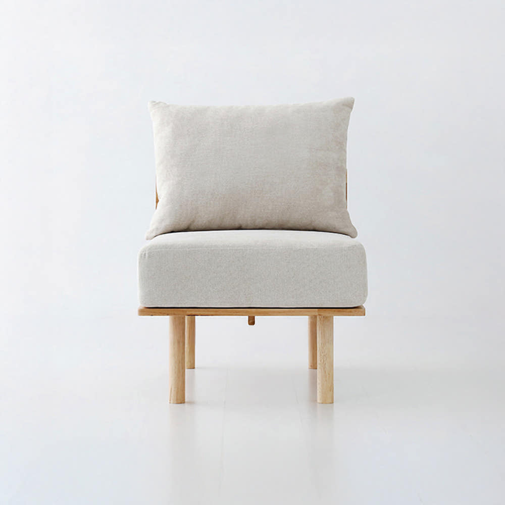 벤쿠 1인소파 고무나무 내추럴/베이지 8074.9437