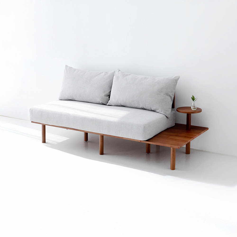 벤쿠 2인소파 고무나무 내추럴/베이지 9795.3767, 2인용