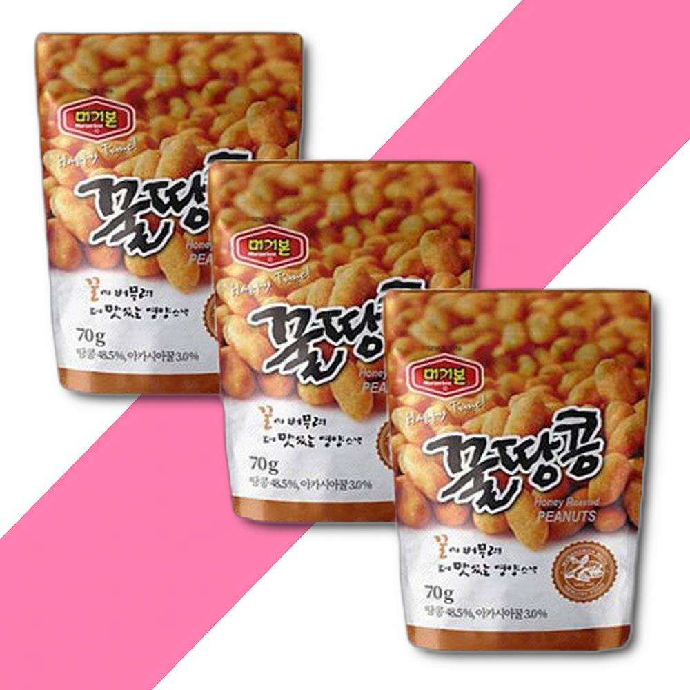 머거본 꿀땅콩 70g 3개 머거본 땅콩 꿀땅콩 달달한땅콩 : 블루칩몰