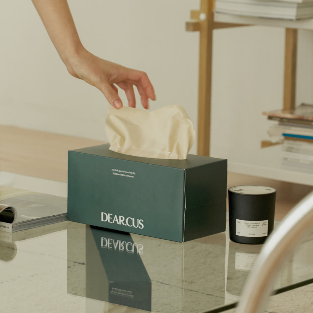 디어커스 뱀부500 미용티슈 3겹 150매 6팩 친환경티슈 먼지없는 휴지 : 디어커스