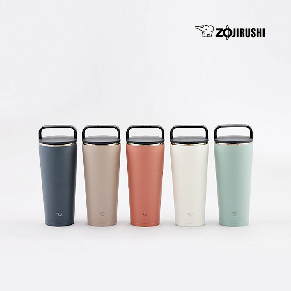 조지루시 대용량 손잡이 캐리 루프 텀블러 720ml 스텐 보온 보냉 핸들 차량용 코끼리 - 상품 이미지