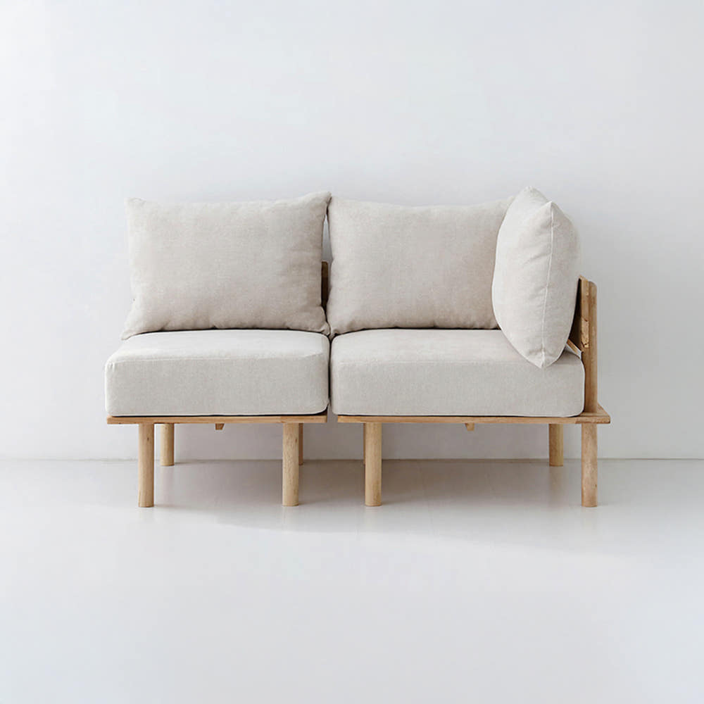 벤쿠 1인소파 고무나무 내추럴/베이지 8074.9437