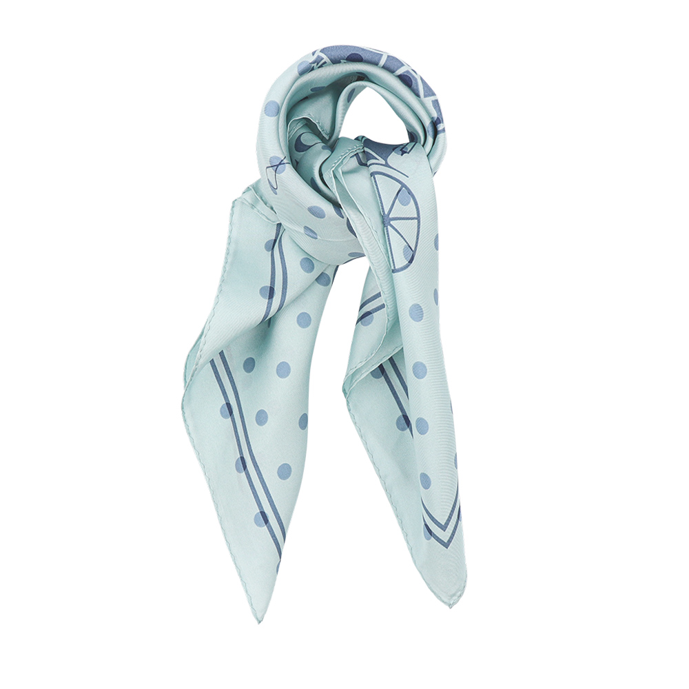 코치 도트 프린트 실크 스퀘어 스카프 CO100630 LIGHT BLUE/BLUEBELL - 메인 이미지