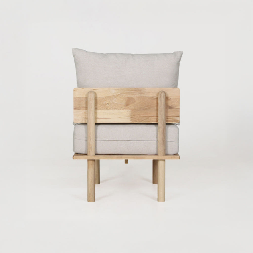 벤쿠 1인소파 고무나무 내추럴/베이지 8074.9437