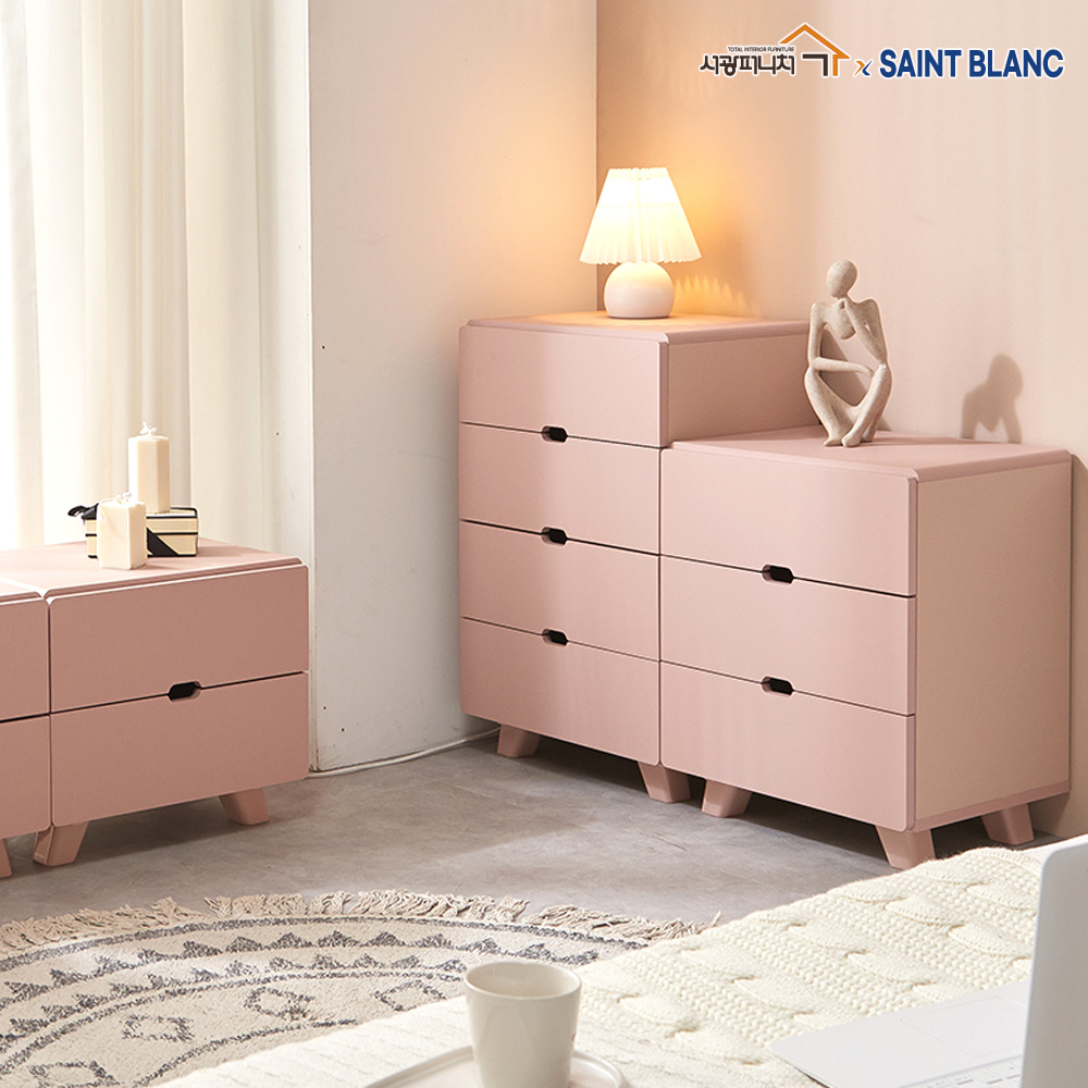 skm110 2단 4단 원목 다리형 수납 서랍 거실장 400 800 HI