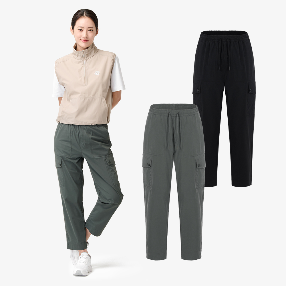 여성 라이프형 카고 릴렉스 8.5부 팬츠 Q125-7203-04 - 상품 이미지