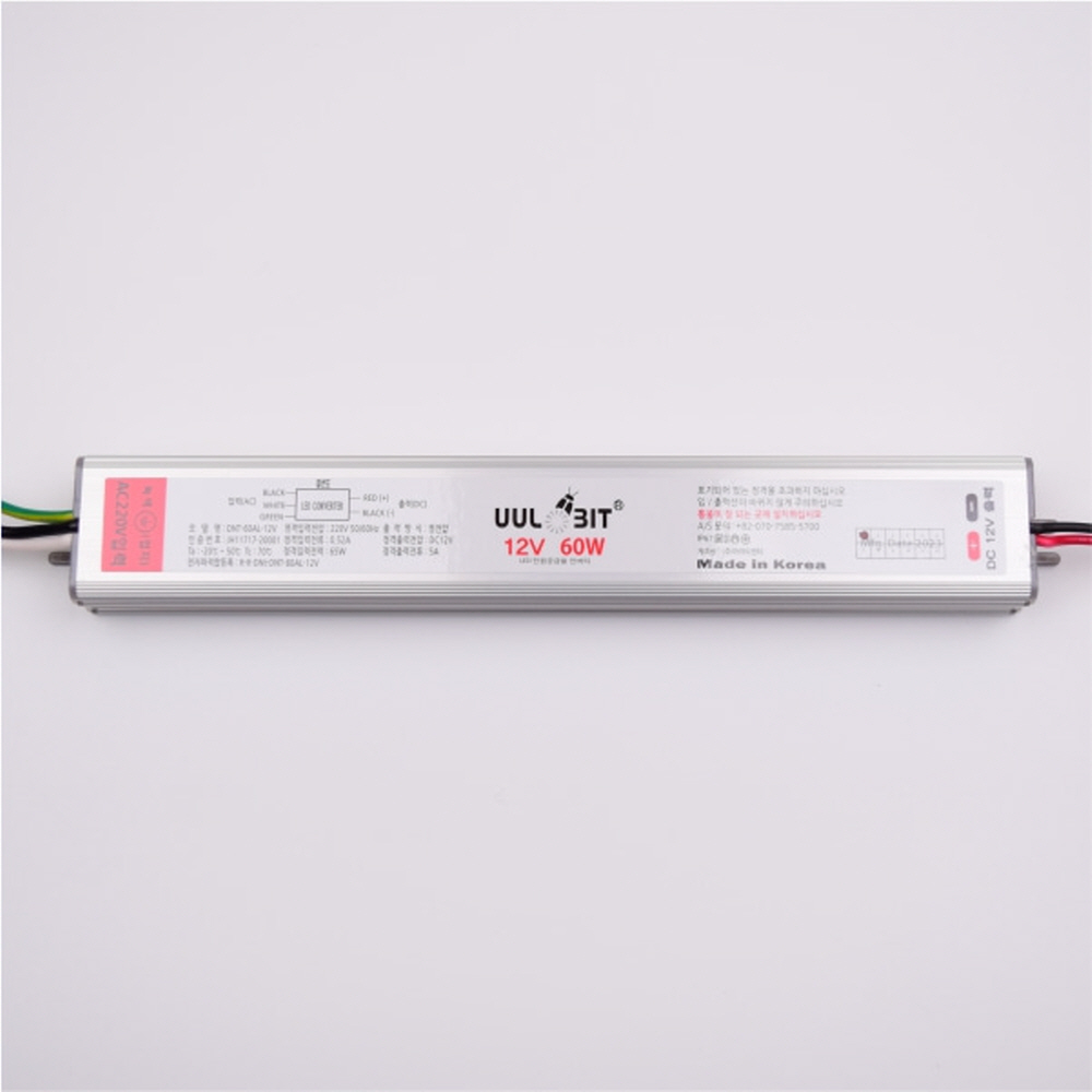 국산 LED 컨버터 SMPS DC12V 60W 슬림 방수 안정기 울빛 - 상세 이미지 2