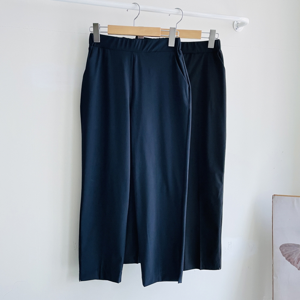 냉장고바지 키작녀바지 9부슬랙스 여성여름슬랙스 시원한 고무줄 팬츠