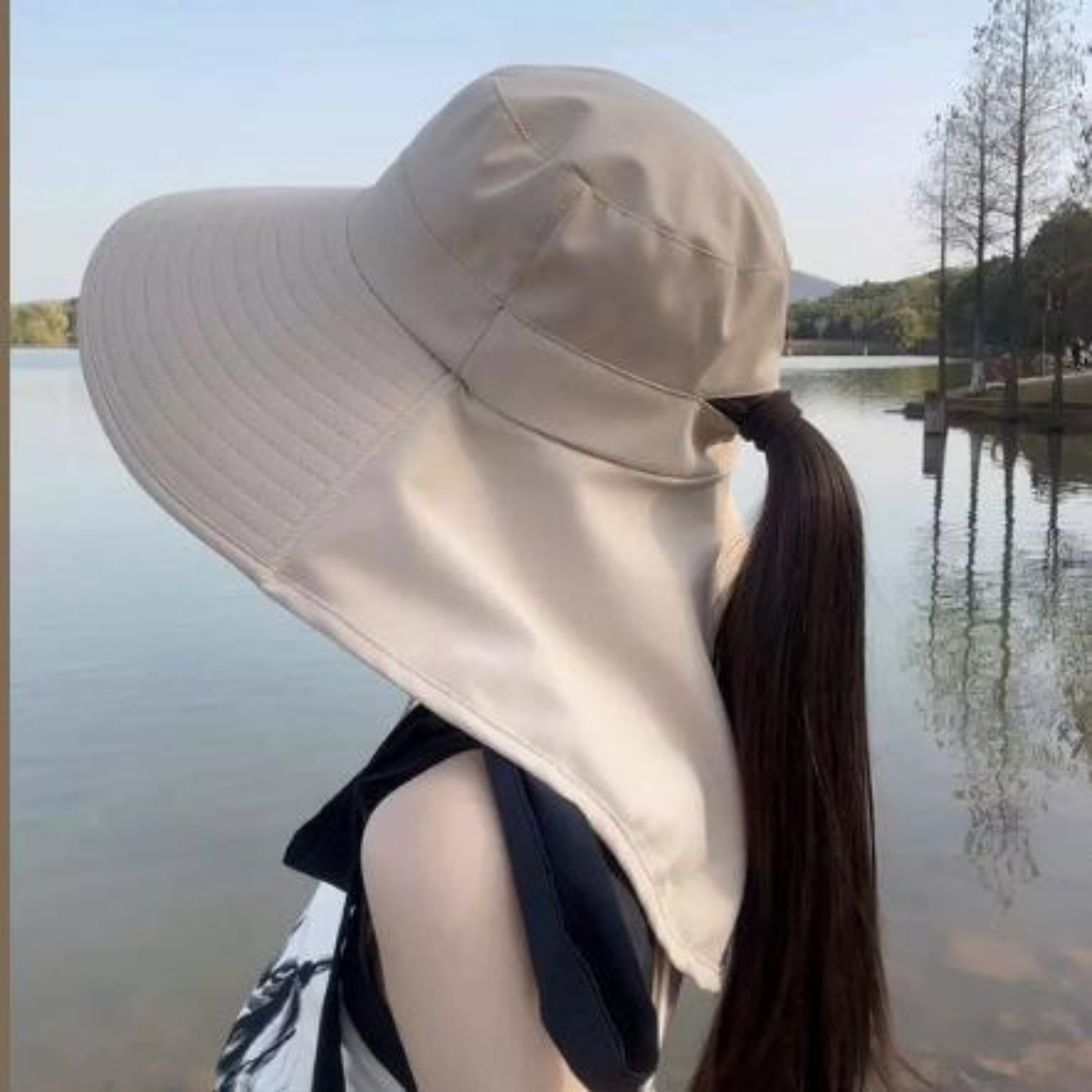 일할때쓰는모자 뒷목가리는모자 밭일 텃밭 해변 - 상품 이미지