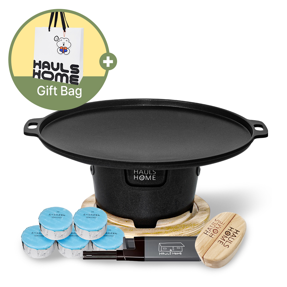 하울스홈 볶음순삭 온오프 미니화로 바비큐그릴 A 만능 그리들세트 26cm 가정캠핑용