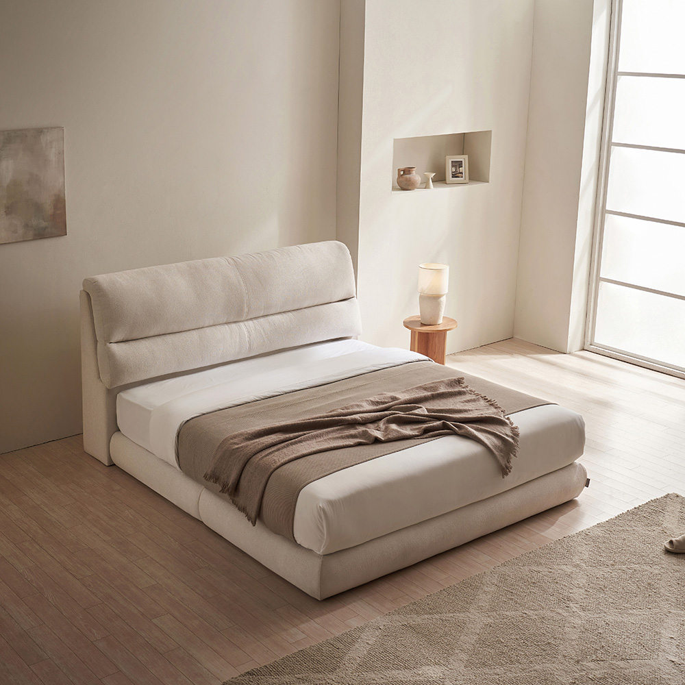 슬립퍼 도스 쿠션형 패브릭침대 저상형 호텔침대 프레임 라지킹 LK